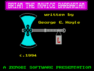 Barbarian title screen for ZX Spectrum